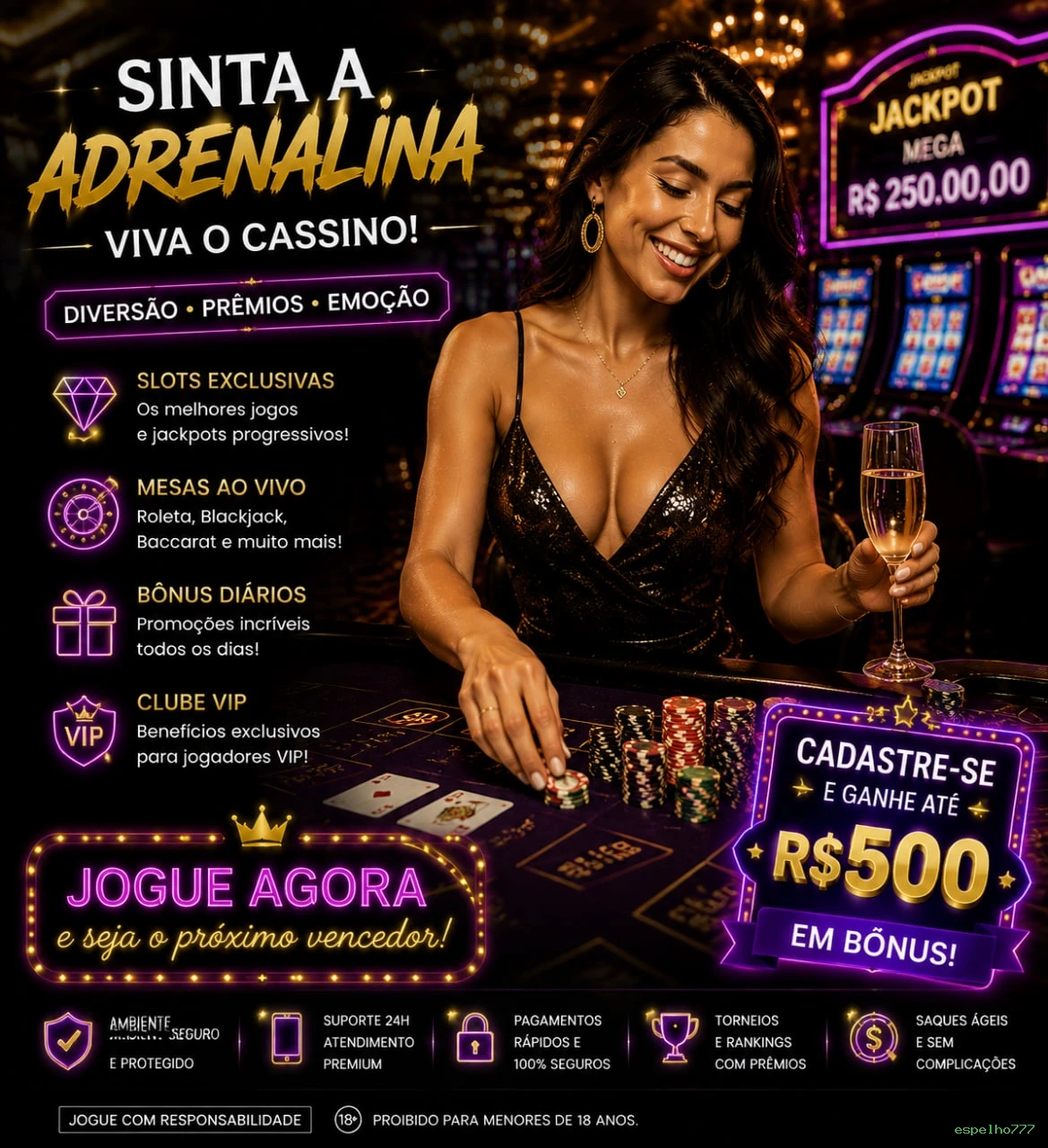 Página oficial da espelho777 no Facebook